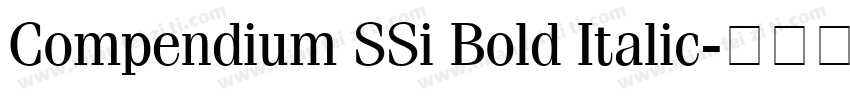 Compendium SSi Bold Italic字体转换